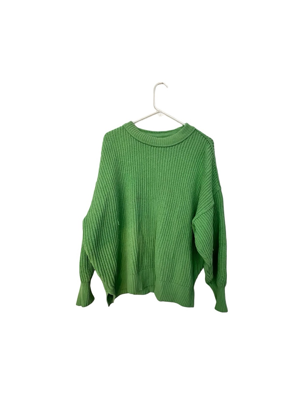 Aerie Ribbed Oversized Mock Neck Sweater Green Size Small Slouchy Knit - Picture 2 of 4
